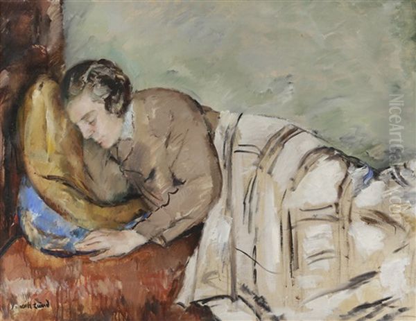 Gunbjor, Hvilende Oil Painting by Henrik Lund