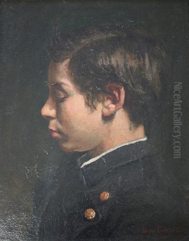 Portrait Of Eugene Labat, The Artist's Nephew Oil Painting by Jean-Georges Beraud