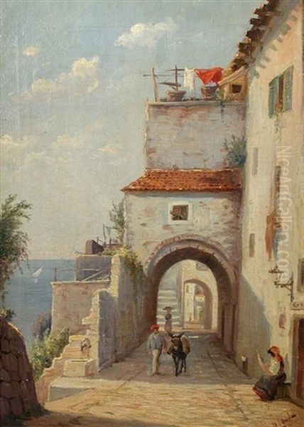 View In San Remo, Italy Oil Painting by Henrik Lund