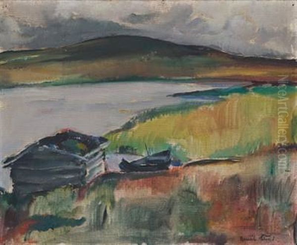 Pram Ved Bu Oil Painting by Henrik Lund