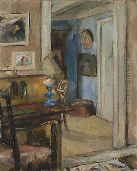 Interior, Espevika Oil Painting by Henrik Lund