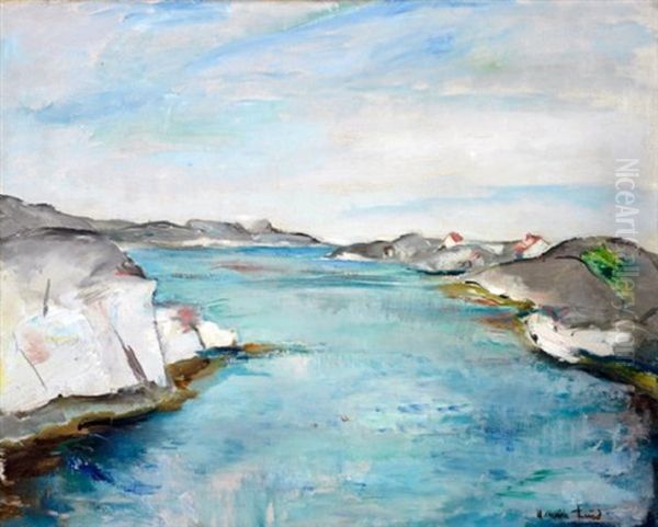 Skjaergardslandskap Oil Painting by Henrik Lund