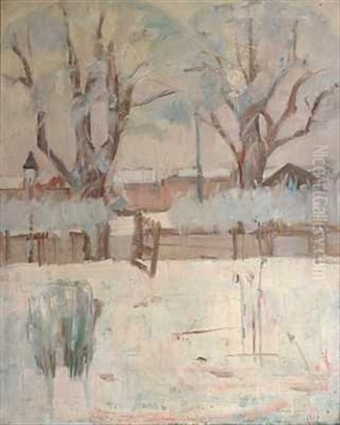 Vinter I Hagen Oil Painting by Henrik Lund