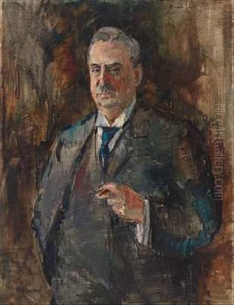 Portrett Av Borgmester Lehman Oil Painting by Henrik Lund