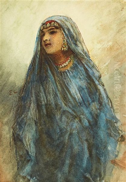 Egyptiska Oil Painting by Egron Sellif Lundgren