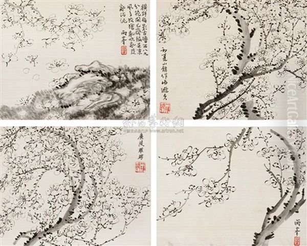 Plum Blossom (album W/8 Works) Oil Painting by Luo Ping