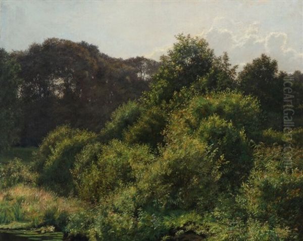 Skovbillede Oil Painting by Marie Antoinette Henriette Luplau