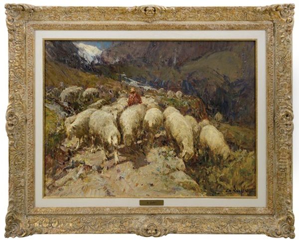 Verso L'ovile Oil Painting by Alessandro Lupo