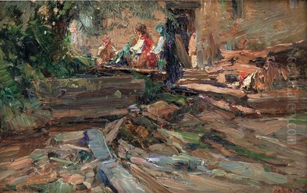 In Valle D'aosta Oil Painting by Alessandro Lupo