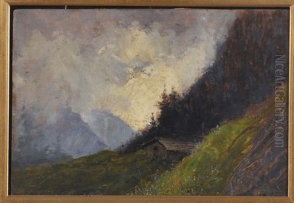 Baita Oil Painting by Alessandro Lupo