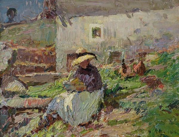 Paysanne Oil Painting by Alessandro Lupo