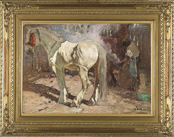 Il Vecchio Lavoratore Oil Painting by Alessandro Lupo