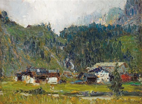 Casolari A Gressoney, La Trinite Oil Painting by Alessandro Lupo