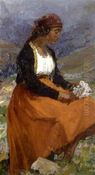 Pastorella Oil Painting by Alessandro Lupo