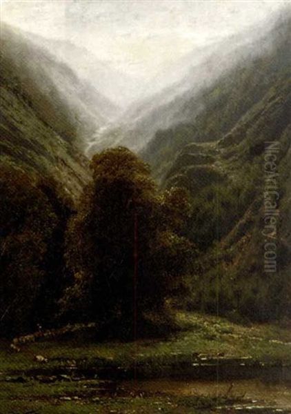 Effet De Brouillard Oil Painting by Gerard Joseph Adrian van Luppen