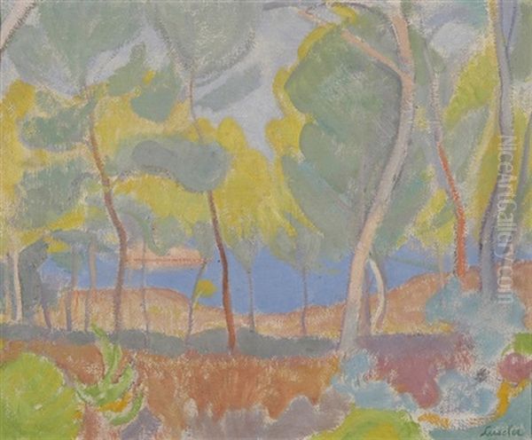 Sommer An Der Cote D'azur Oil Painting by Jean-Jacques Luscher