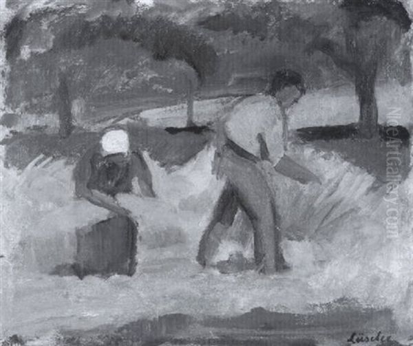Die Ernte Oil Painting by Jean-Jacques Luscher
