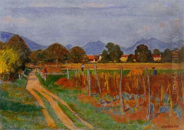 Tessiner Landschaft Oil Painting by Jean-Jacques Luscher