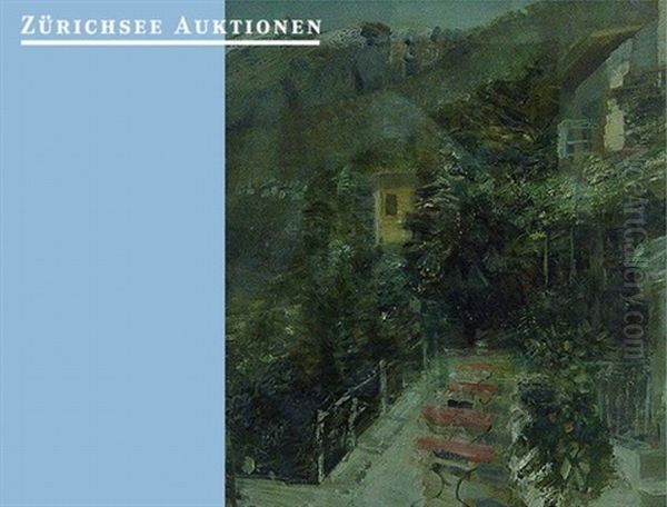 Landscape Ii, Moscia Near Ascona Oil Painting by Oscar Wilhelm Luethy