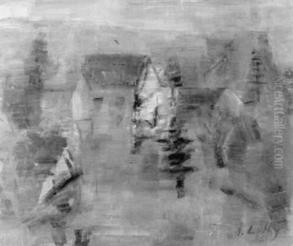 Landschaft Bei Kilchberg Oil Painting by Oscar Wilhelm Luethy