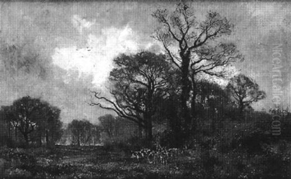 Rendez-vous En Foret Oil Painting by Fernand Lutscher