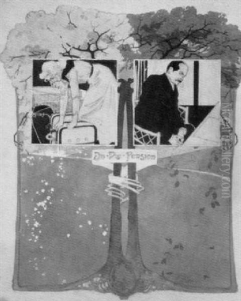 In Die Pension Oil Painting by Mila Von Luttich