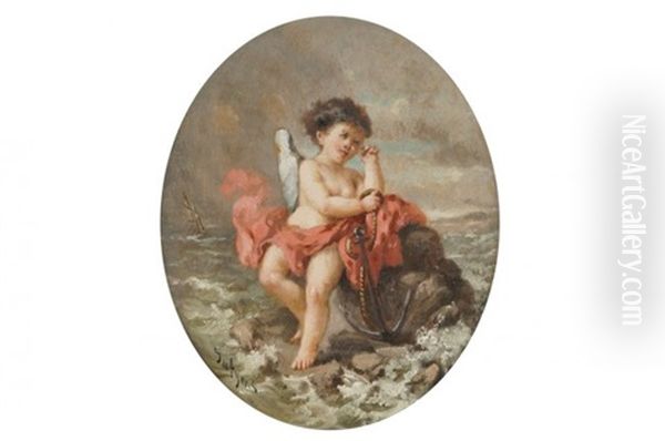 Angel With An Anchor Oil Painting by Edwin Landseer Lutyens