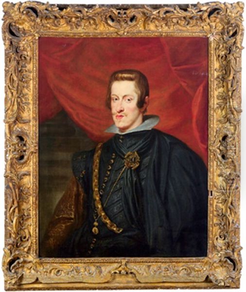 Bildnis Konig Philipps Iv. Von Spanien Mit Dem Orden Vom Goldenen Vlies Oil Painting by Frans Luyckx
