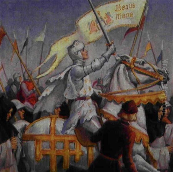 Joan Of Arc Oil Painting by Phillip Lyford