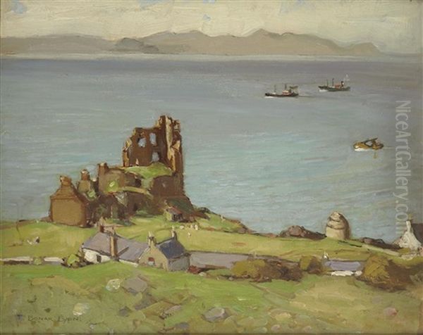 Dunure Castle Oil Painting by Thomas Bonar Lyon