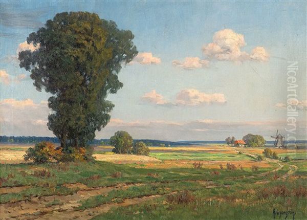 Ein Sommertag Oil Painting by Arnold E. Lyongrun