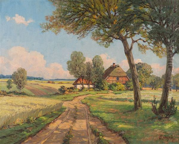 Mecklenburger Sommertag Oil Painting by Arnold E. Lyongrun