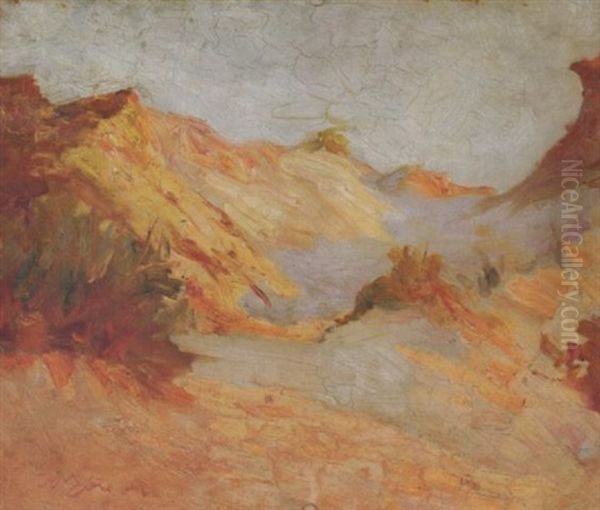 Slope In Parnassos Oil Painting by Nicolas Lytras