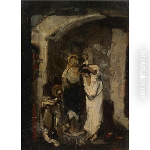 The Bather Oil Painting by Nikiforos Lytras