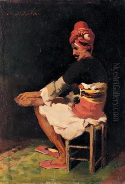 The Zeybek Oil Painting by Nikiforos Lytras