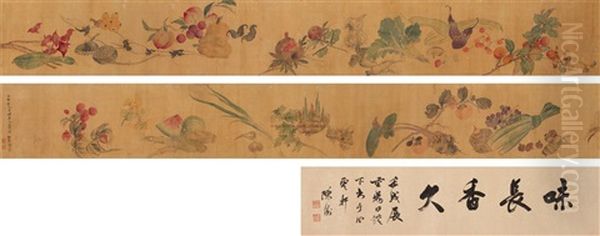 And Vegetables Fruits Oil Painting by Ma Yuanyu