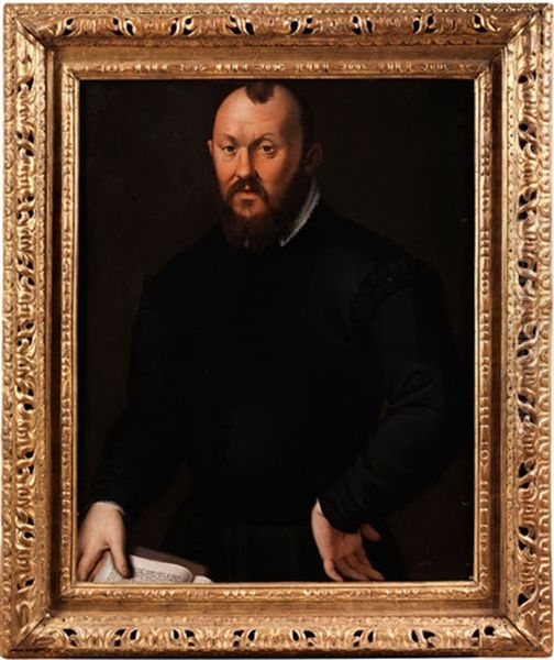 Bildnis Eines Nobel Gekleideten Herrn (burgermeister Von Figline?) Oil Painting by Girolamo Del Crocifissaio (see Macchietti)