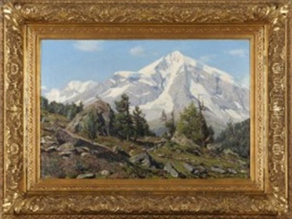 Sommertag In Den Alpen Oil Painting by Georg Macco