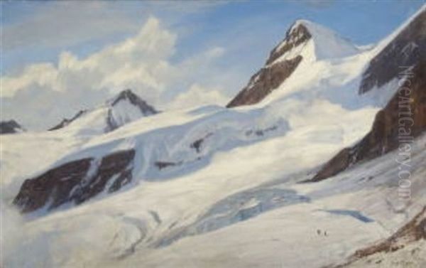 Auf Dem Jungfraujoch Oil Painting by Georg Macco
