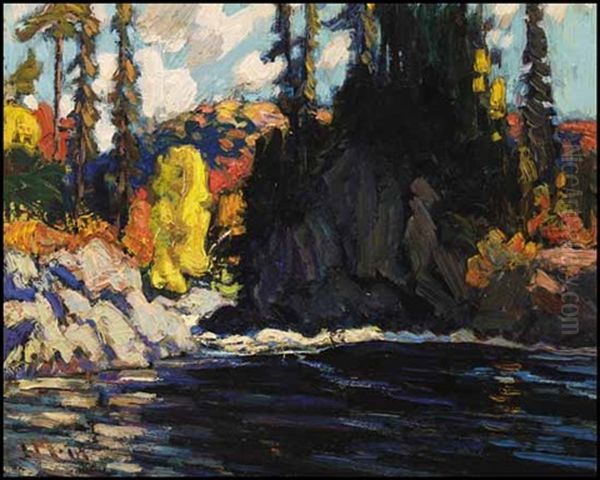 Landscape, Northern Ontario (sketch) Oil Painting by James Edward Hervey MacDonald
