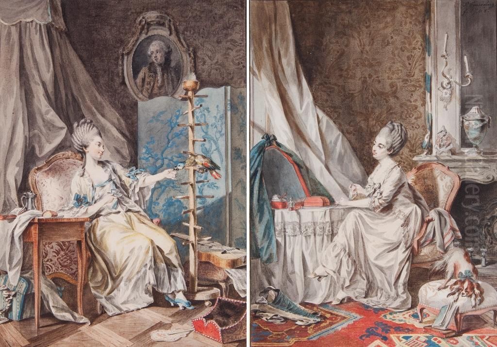 Jeune Femme A Latoilette Oil Painting by Berg