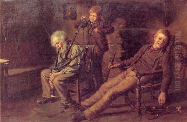 The Piper Oil Painting by Alexander Mackenzie