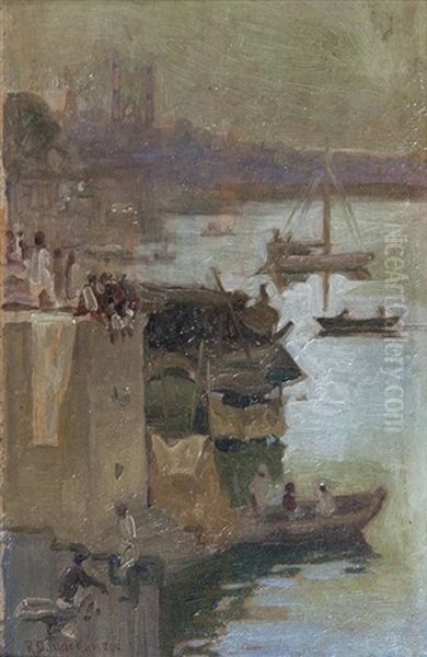 Banares Oil Painting by Roderick D. Mackenzie