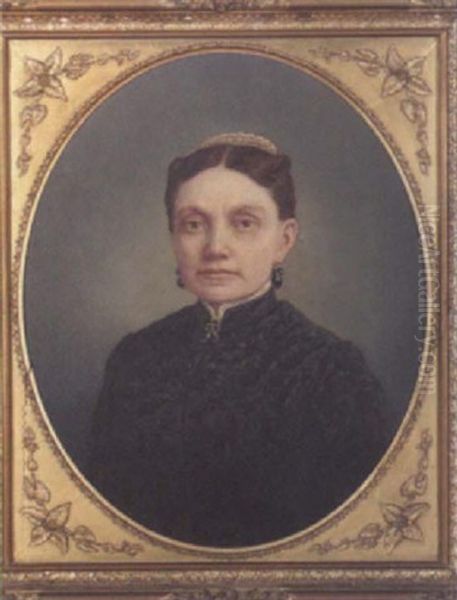 Portrait Of A Mobile Lady Oil Painting by Roderick D. Mackenzie