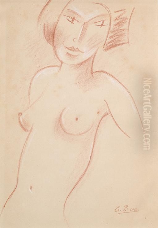 Female Nude Oil Painting by Else Berg