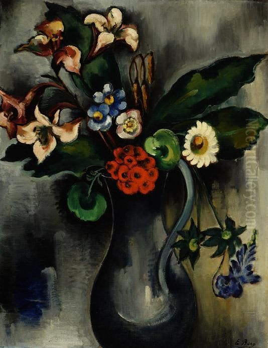 Still Life With Flowers In A Vase Oil Painting by Else Berg