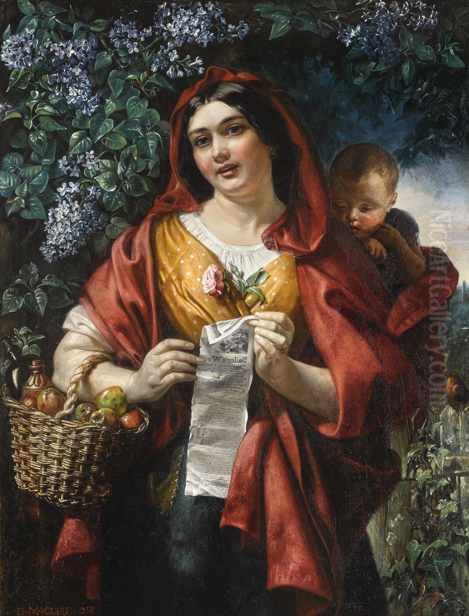 The Ballad Seller Oil Painting by Daniel Maclise