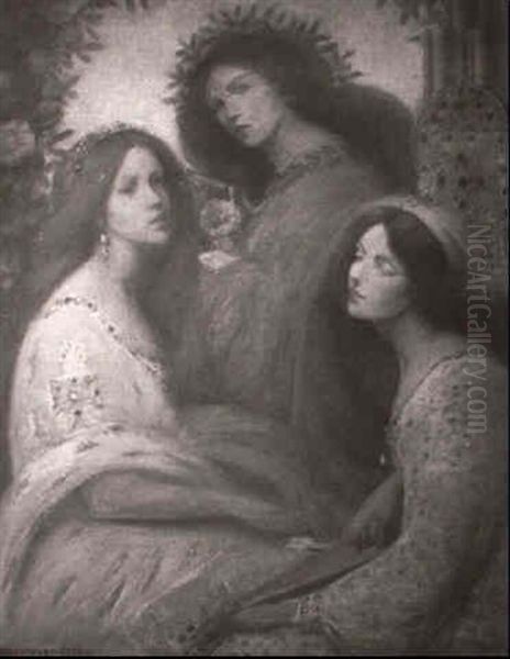 Three Muses Oil Painting by Mary Lizzie Macomber