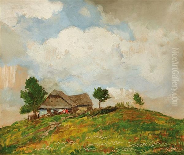 Chalupa Oil Painting by Gustav Macoun