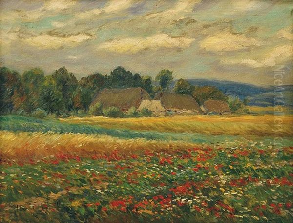 Meadow Near The Lonely Oil Painting by Gustav Macoun